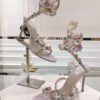 rene caovilla flower purple heel