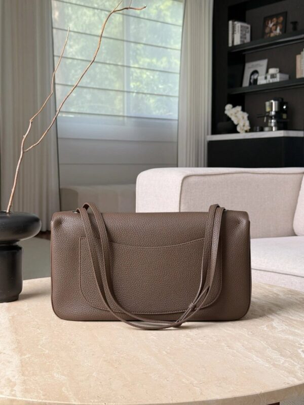 CHANEL Maxi Flap Bag Grained Calfskin In Light Brown