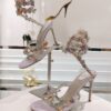 rene caovilla flower purple heel