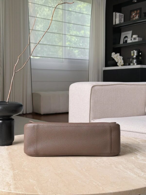 CHANEL Maxi Flap Bag Grained Calfskin In Light Brown