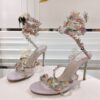 RENE  CAOVILLA flower purple heel