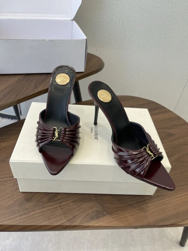 YSL Babylone Smooth Leather Mules