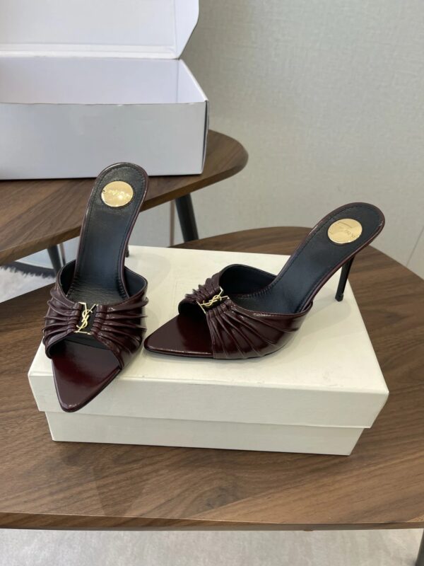 YSL Babylone Smooth Leather Mules