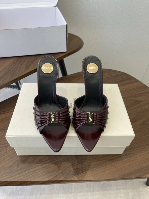YSL Babylone Smooth Leather Mules