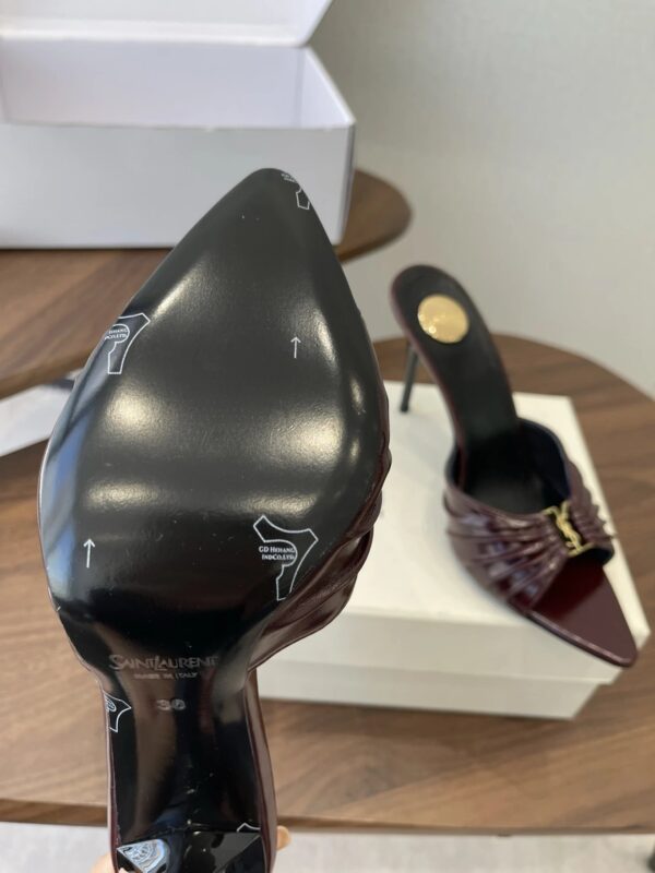 YSL Babylone Smooth Leather Mules