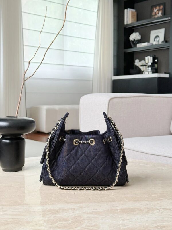 CHANEL 25bag Denim Dark Blue
