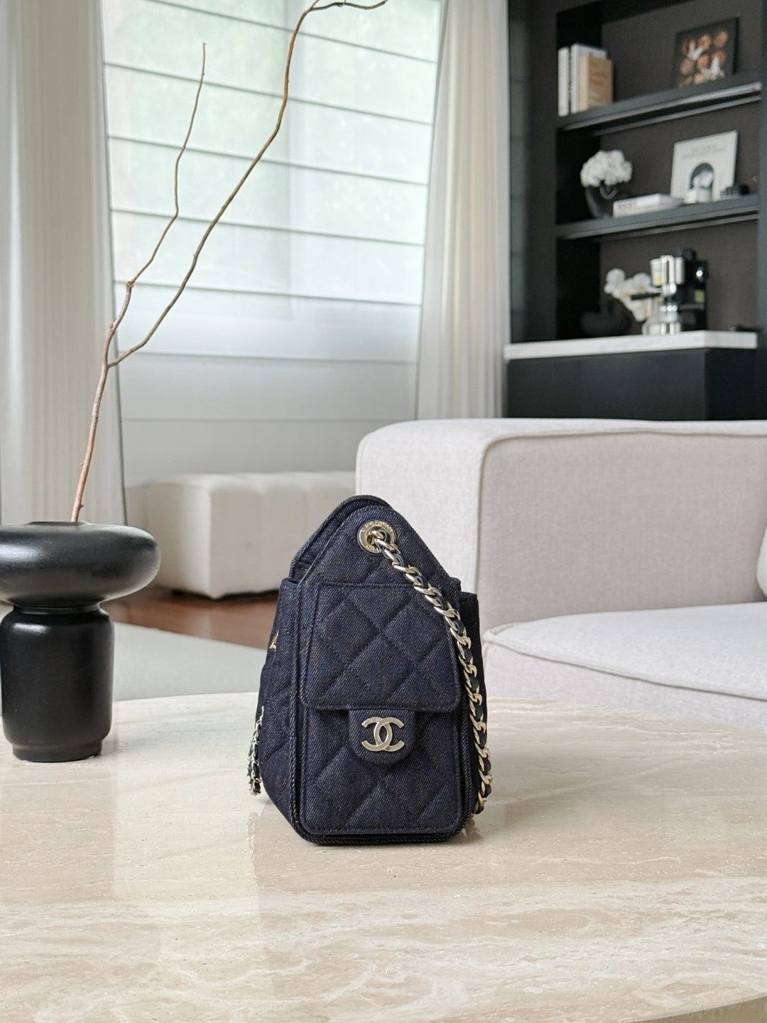 IMG_9751 CHANEL 25bag Denim Dark Blue - 图片 4