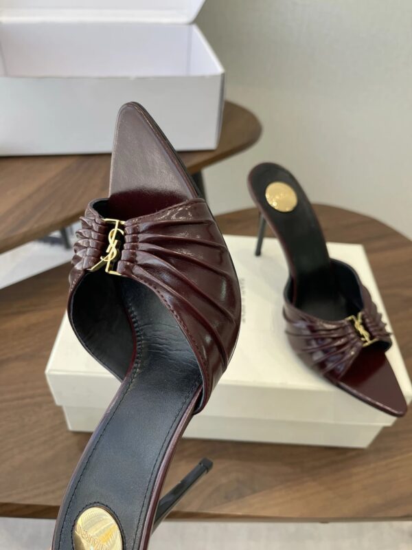 YSL Babylone Smooth Leather Mules