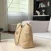 CHANEL Shopping Bag Braided Raffia Beige