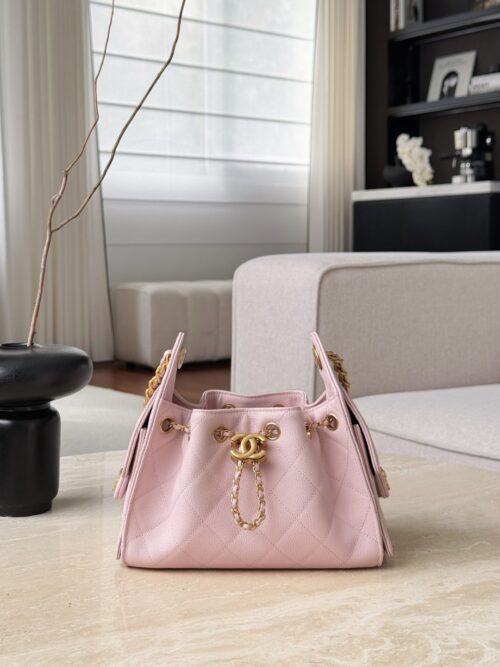 chanel 26c mini hobobag calfskin in pink