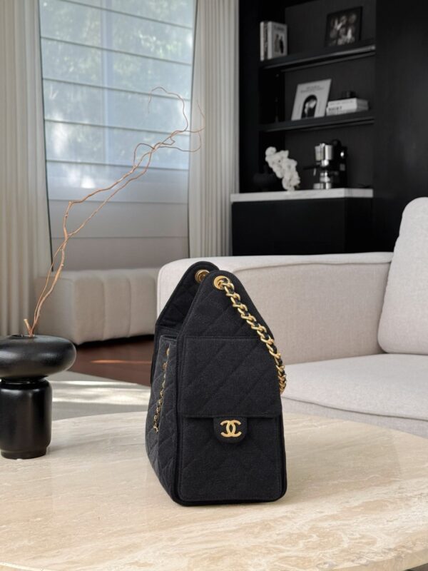 chanel 25c 25bag wash denim grey