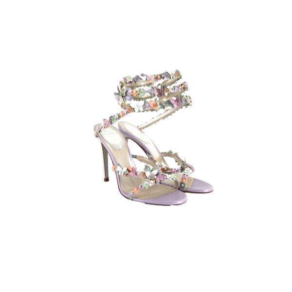 RENE  CAOVILLA flower purple heel