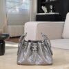 chanel 25bag calfskin in dark metallie silver