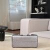 chanel 25bag calfskin in dark metallie silver