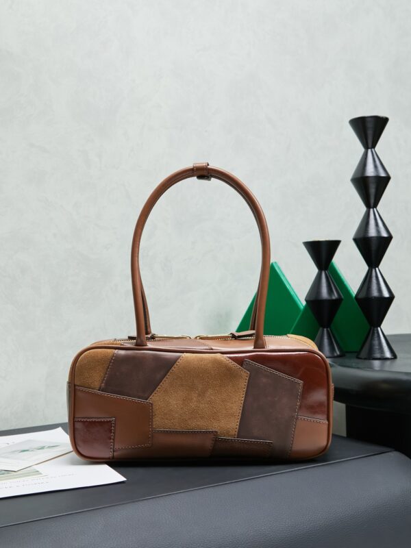miumiu beau leather patchwork bag