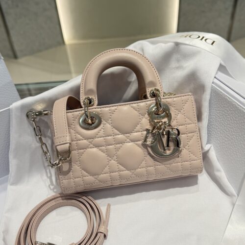 dior micro lady d joy cannage lambskin pink