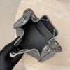 chanel 25bag calfskin in dark metallie silver
