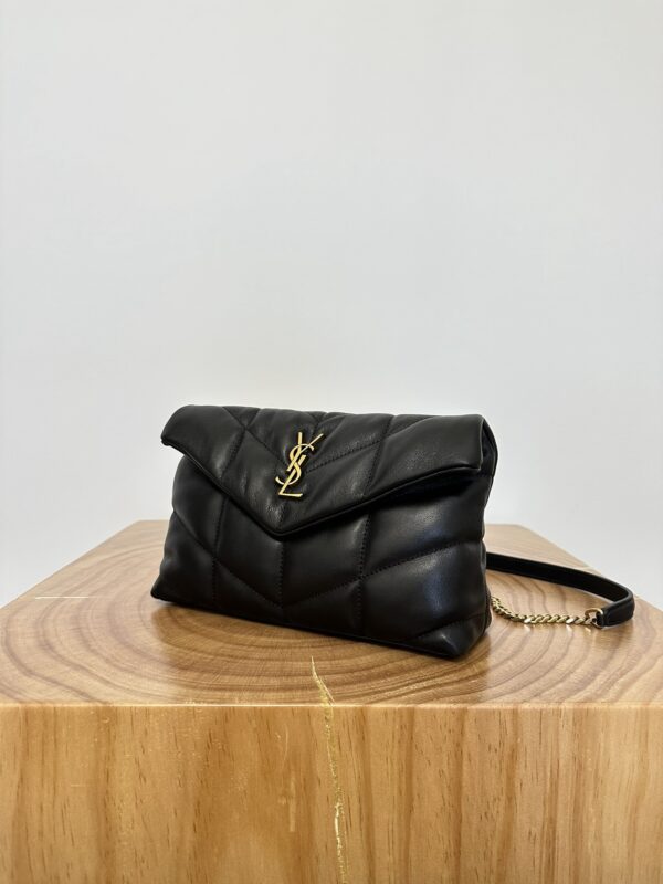 saint laurent puffer toy quilted leather shoulder bag