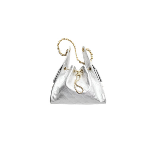 bceuwcwec CHANEL 25A Hobo Bag Caviar leather In Silver