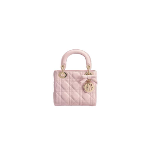 bcuercrw-1 Mini Lady Dior Bag with Chain Two-Tone Pink Cannage Lambskin