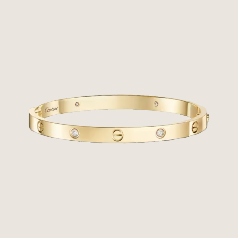 bgfhbf Cartier Love Bracelet Narrow version 4 Diamonds