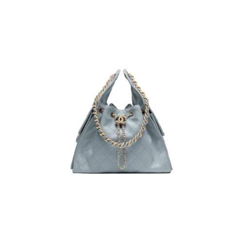 bnvribrbr CHANEL 25Bag Caviar leather Small In Dusty Blue