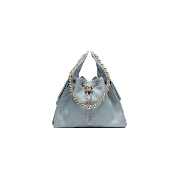 CHANEL 25Bag Caviar leather Small In Dusty Blue