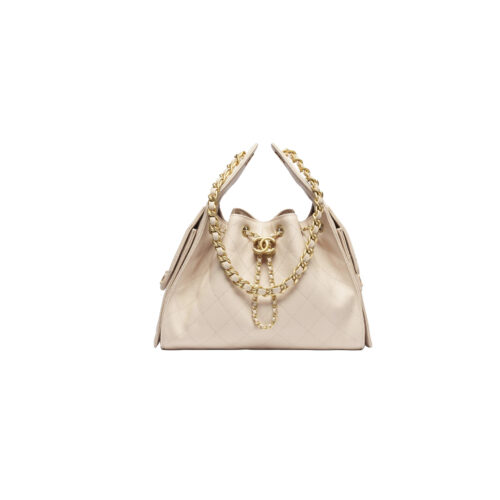 bxqedxe CHANEL 25A Hobo Bag Caviar leather In Beige