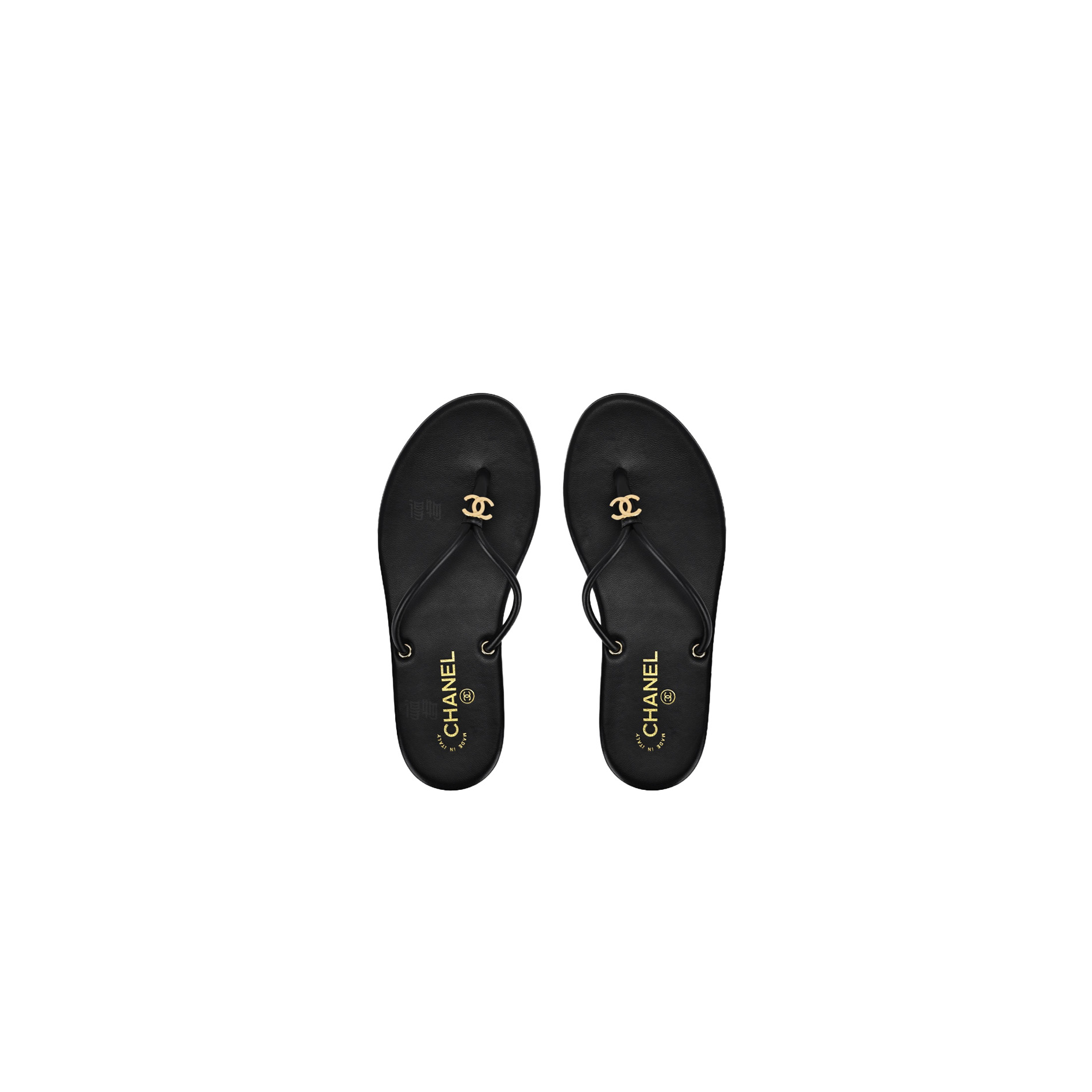 byfse CHANEL Leather flip flops