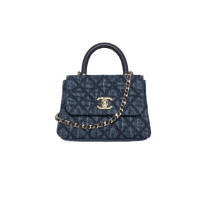 CNANEL Clutch with chain Washed Denim