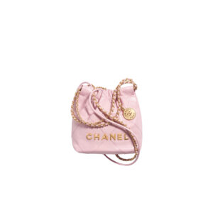 CHANEL MINI Shiny Calfskin Quilted 22bag Pink