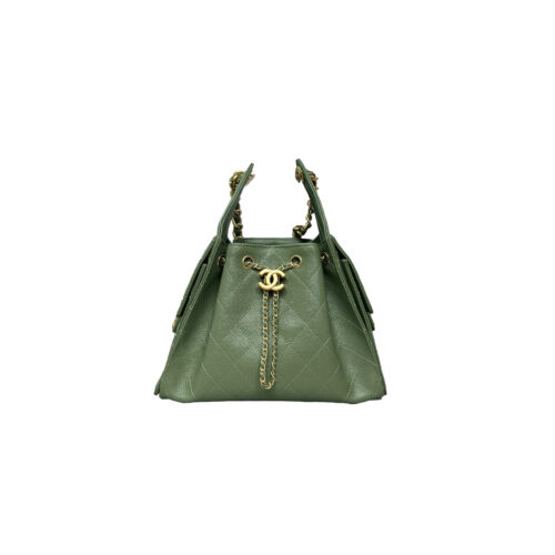 CHANEL 25Bag Caviar leather In Green