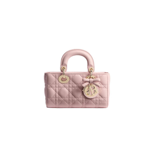 choucerc DIOR Mini Lady D-Joy Bag Pink Cannage Lambskin