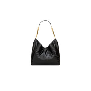 YSL HORTENSE small hobo in shiny leather in Black