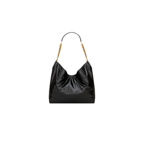 chuochcfv YSL HORTENSE small hobo in shiny leather in Black