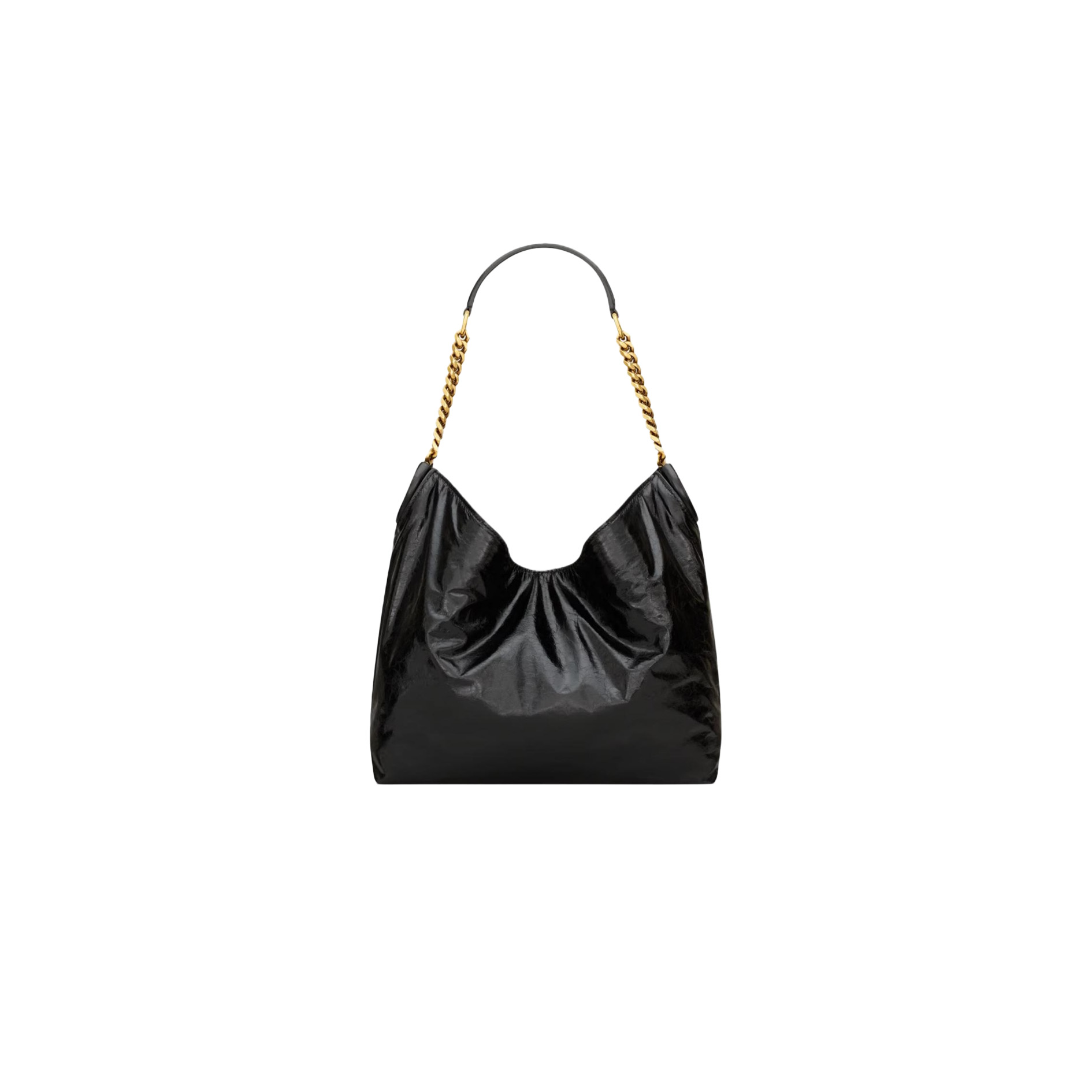 chuochcfv YSL HORTENSE small hobo in shiny leather in Black