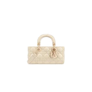 DIOR Small Lady D-Joy Bag Light Beige Cannage Lambskin