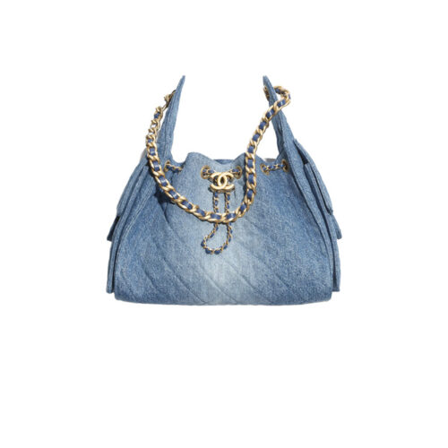 CHANEL 26P 25Bag Dark Wash Denim Blue