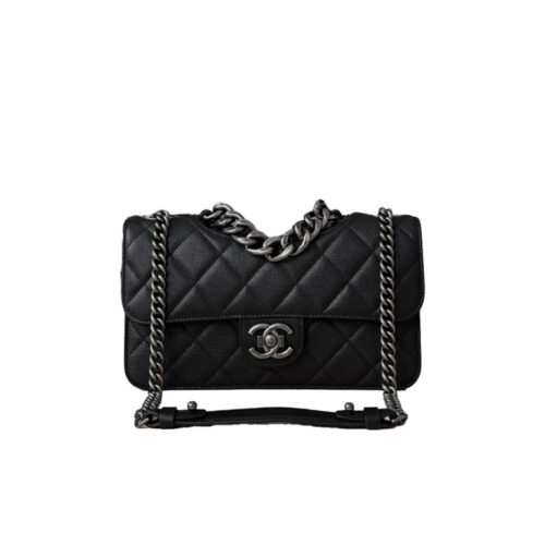 cksluhed CHANEL Flap Bag Quilted Goatskin Small Black