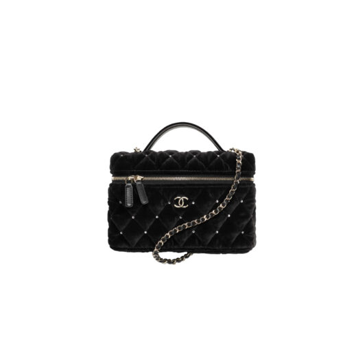 cndhlucwgcw CHANEL Vanity with Chain Velvet Diamanté