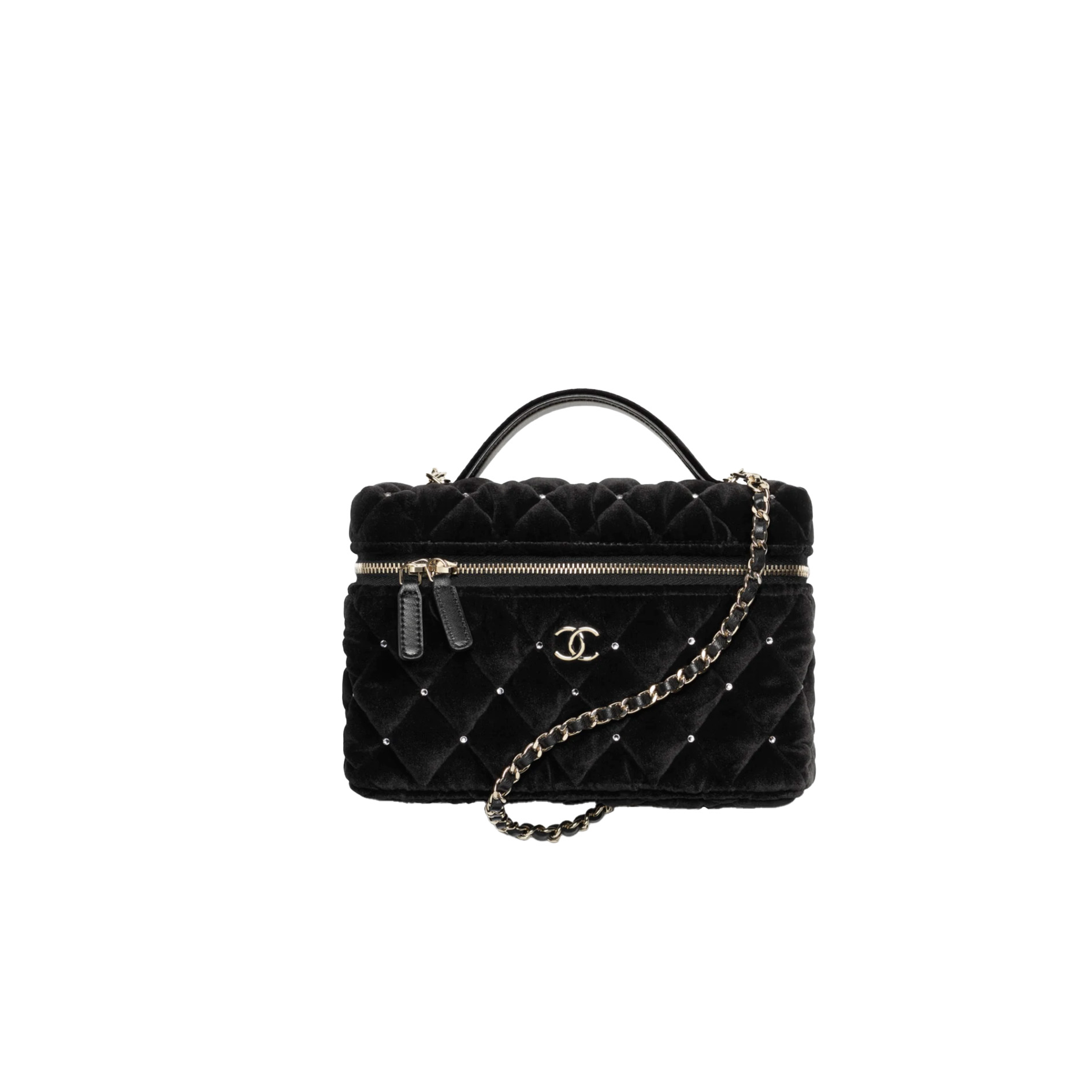 cndhlucwgcw CHANEL Vanity with Chain Velvet Diamanté