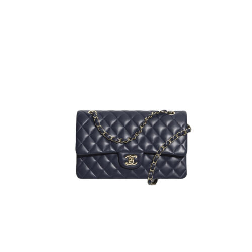 CHANEL Classique Flap Medium Dark Blue Caviar Leather