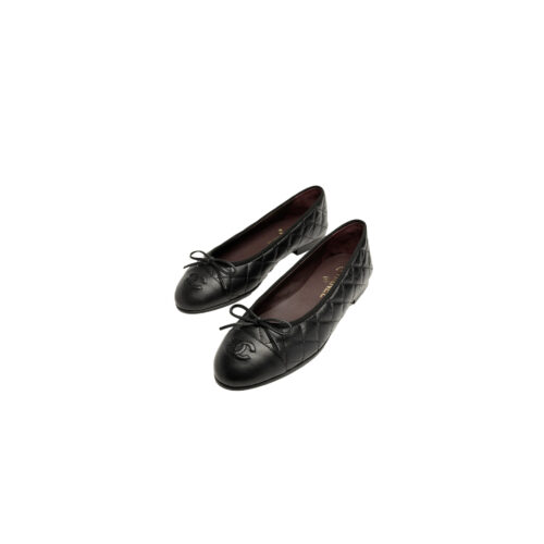CHANEL Ballet flats Aged Calfskin Black
