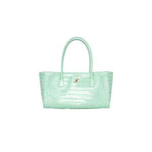 CHANEL Small Shopping Bag Green Crocodile embossed calfskin