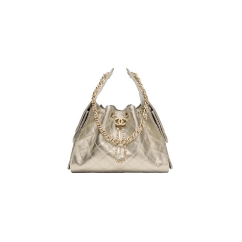 cnichiwwwfw CHANEL 26C 25Bag Caviar leather In Metallic Champagne Gold