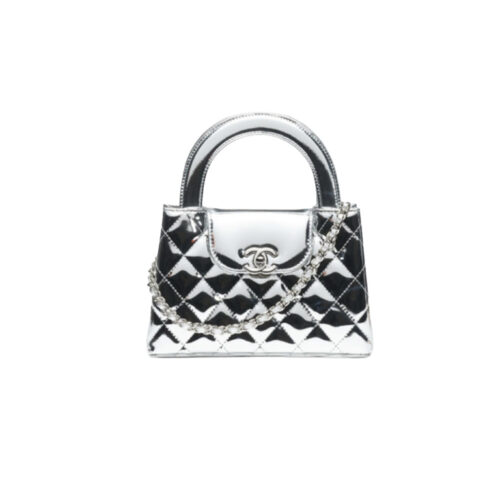 CHANEL Mirror calfskin Kelly Handle Bag