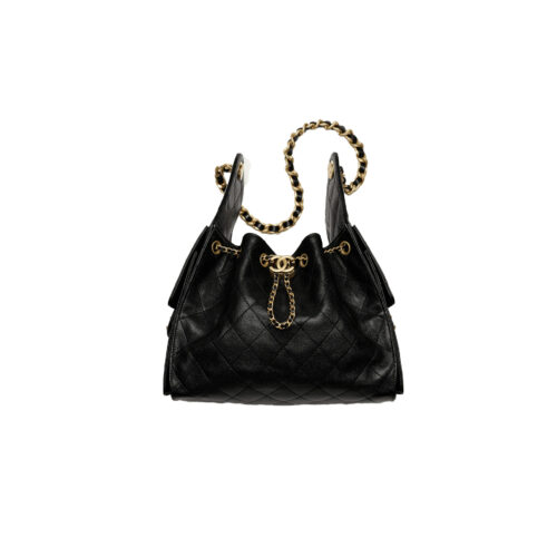 dihwecwe CHANEL 25C Hobo Bag In Black