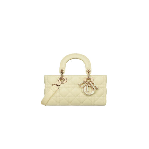 dwbeucwe DIOR Micro Lady D-Joy Cannage Lambskin Light Yellow
