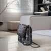 chanel flag bag quilted gradient sequins & ruthenium finish metal