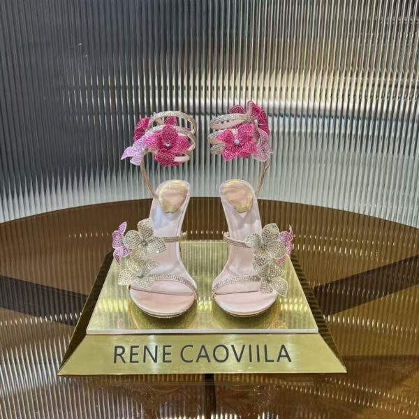 RC 105 crystal-embellished satin sandals